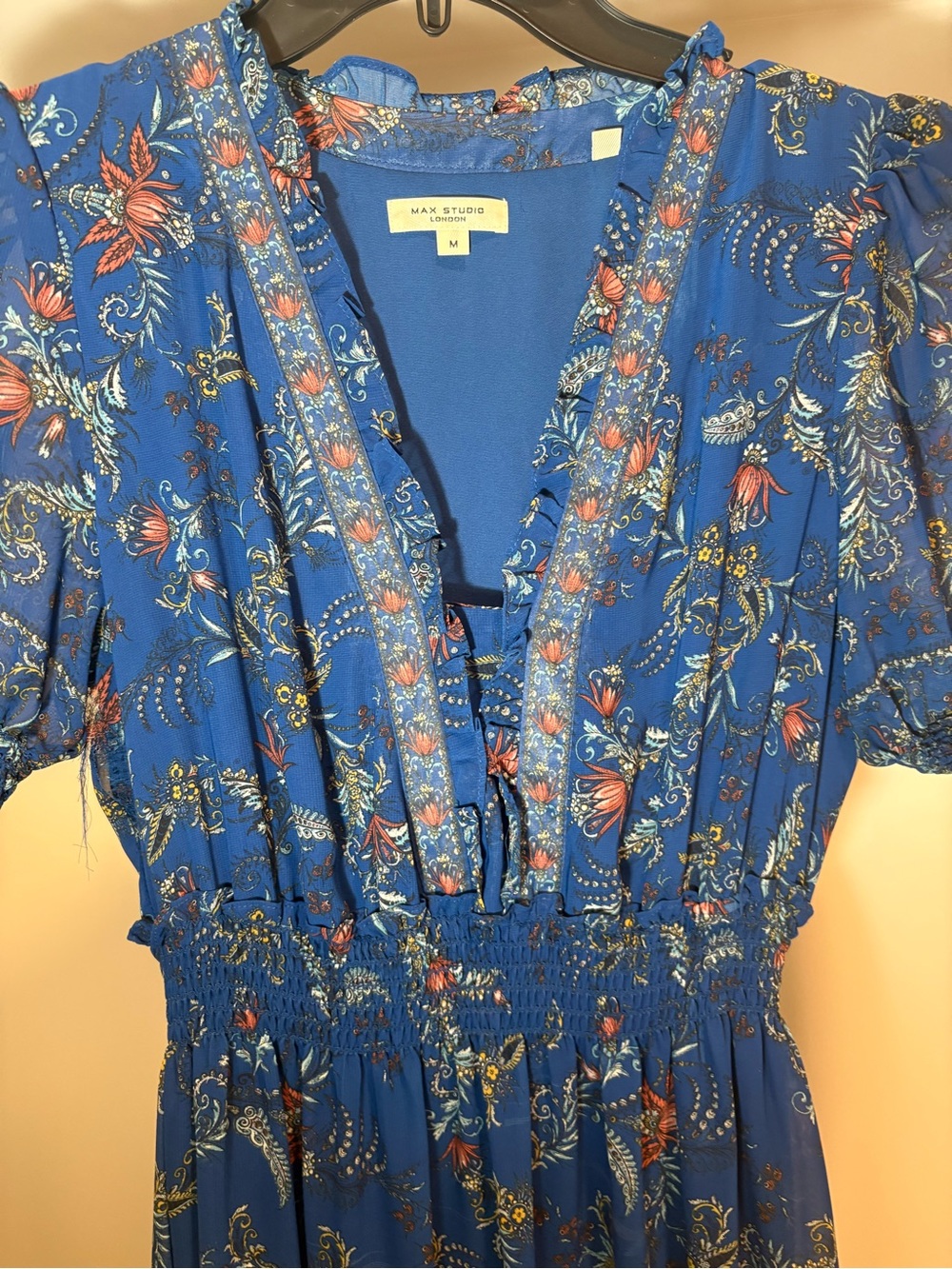 Max Studio Blue Floral Maxi Dress - Picture 2 of 9